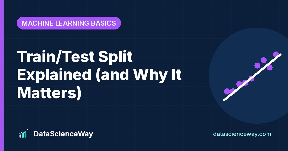 Train/Test Split Explained (and Why It Matters) – DataScienceWay tutorial